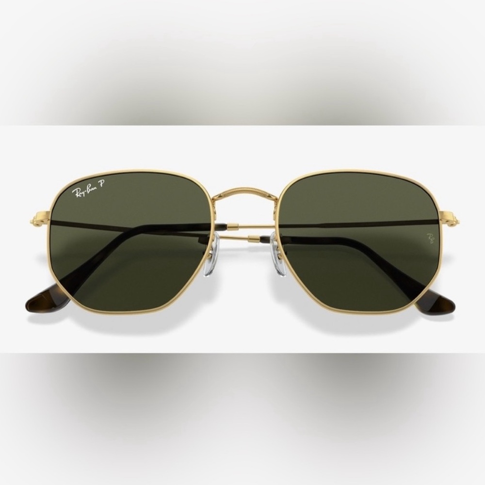 Ray-Ban Gold and Green Sunglasses polarized